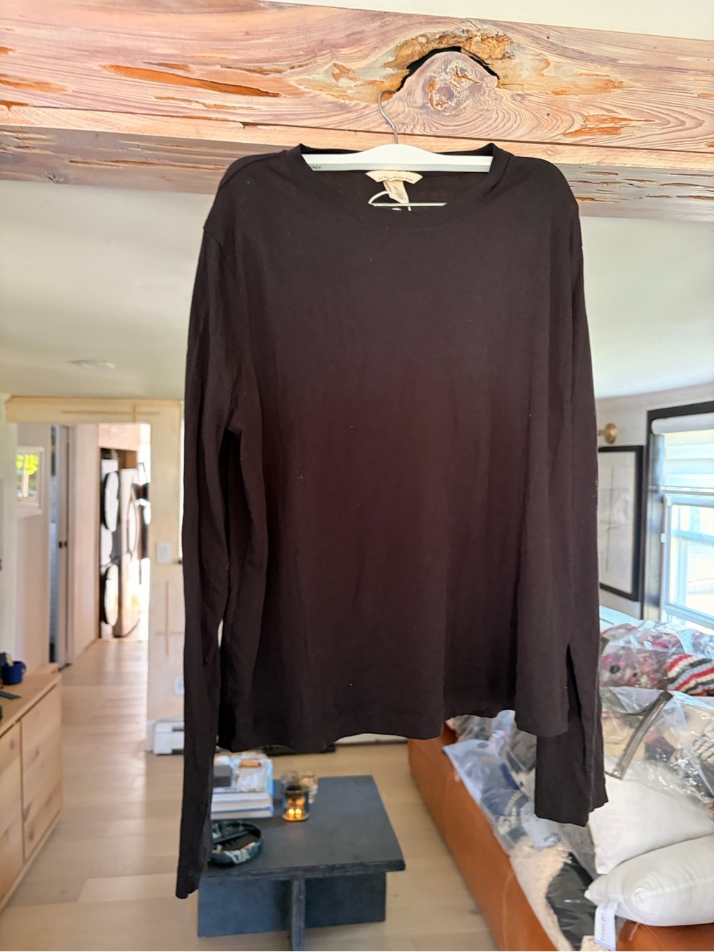 H&M silk blend long sleeve top size large